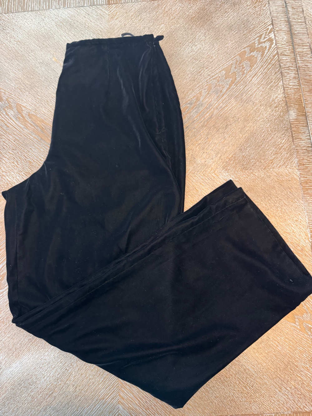 NWT Talbots Black Velvet Side Zip Pants Size 16 Waist 34” Inseam 31” High Rise